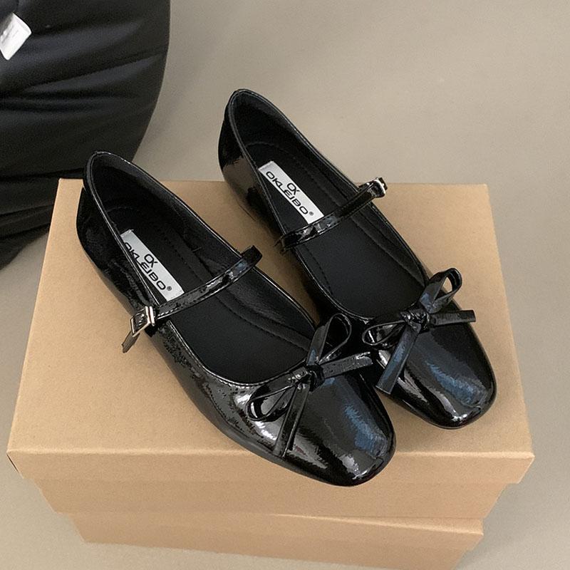 Fashion Fashion Buckle Strap Women Flats With Shoes Female Shallow Soft Footwear Butterfly-Knot Ladies Flats Mary Janes Lolita Shoes