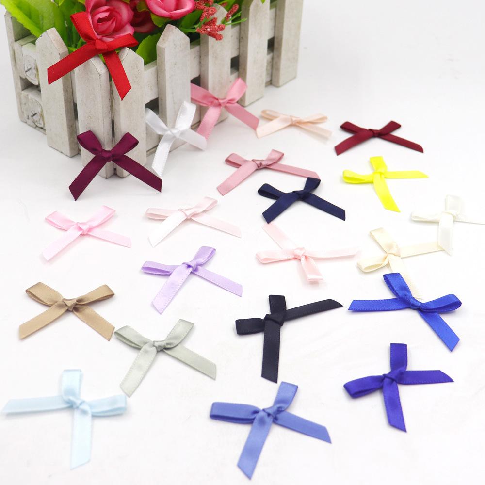 0,6 cm polyesterová stuha, ručně vázaná malá mašle, DIY oděvní doplňky, barevná popruhová mašle