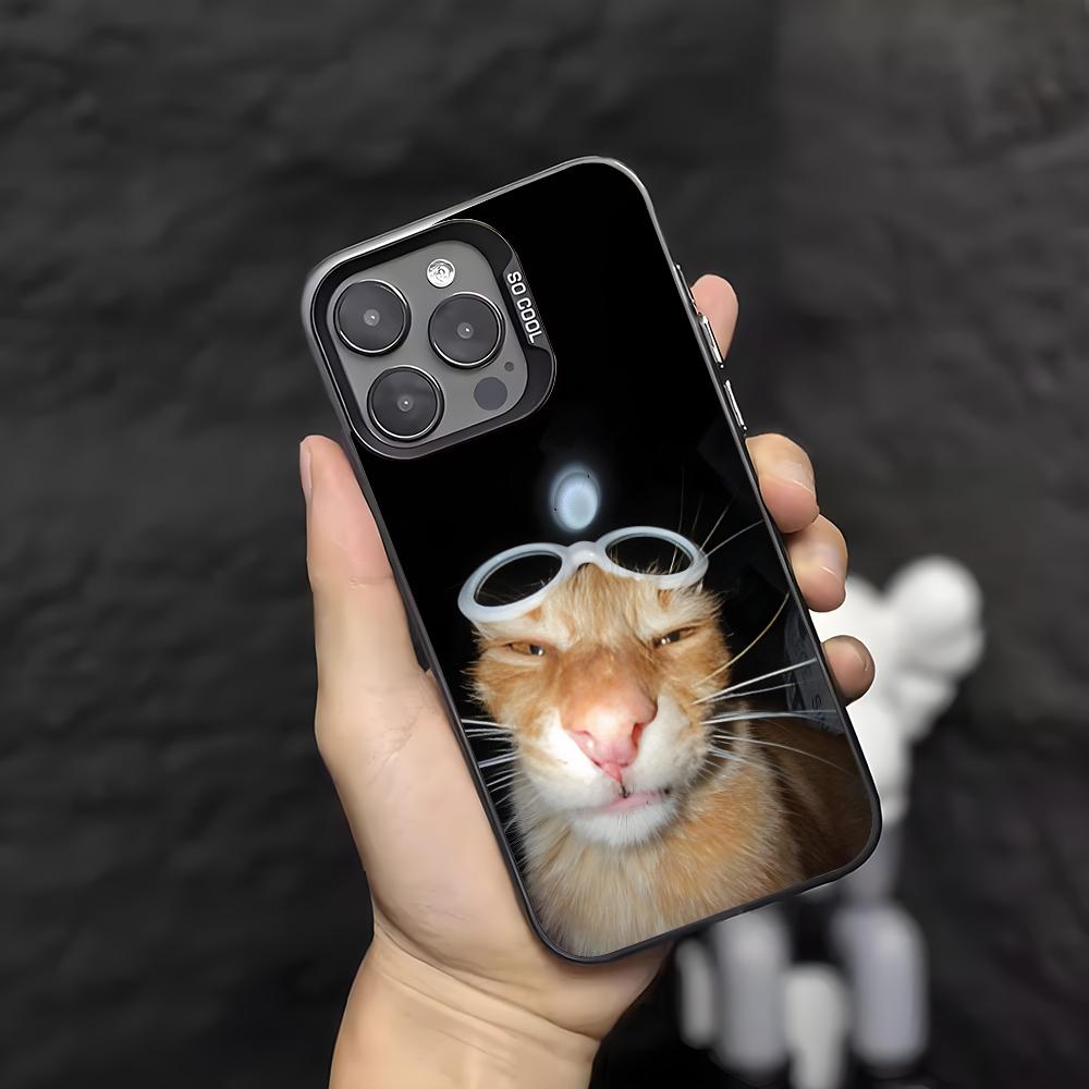 Phone Case For Iphone 17 Air 16 16e 17e 15 Plus 14 13 12 11 Pro Max Protective Funny Cute Cat Durable Fashion Anti-drop Cover