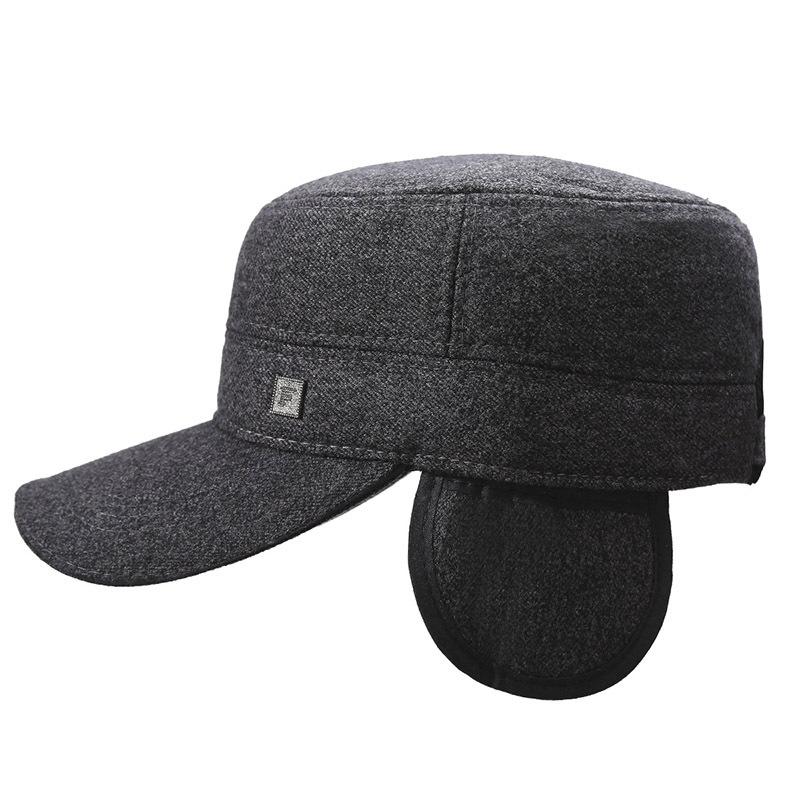 Old Man Hat Men Winter Middle-Aged Father In The Elderly Grandfather Old Man Day Fleece Ear Cap