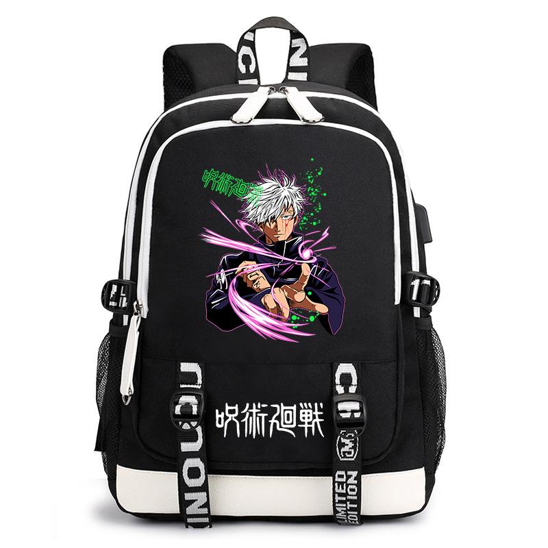 Jujutsu Kaisen Druck Schülerrucksack Lässiger Anime Tagesrucksack für Jungen Mädchen Schultasche Leicht