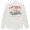 Zara Loose Fit Cotton Printed Long Sleeve Shirt Men shirts White 3057111-061