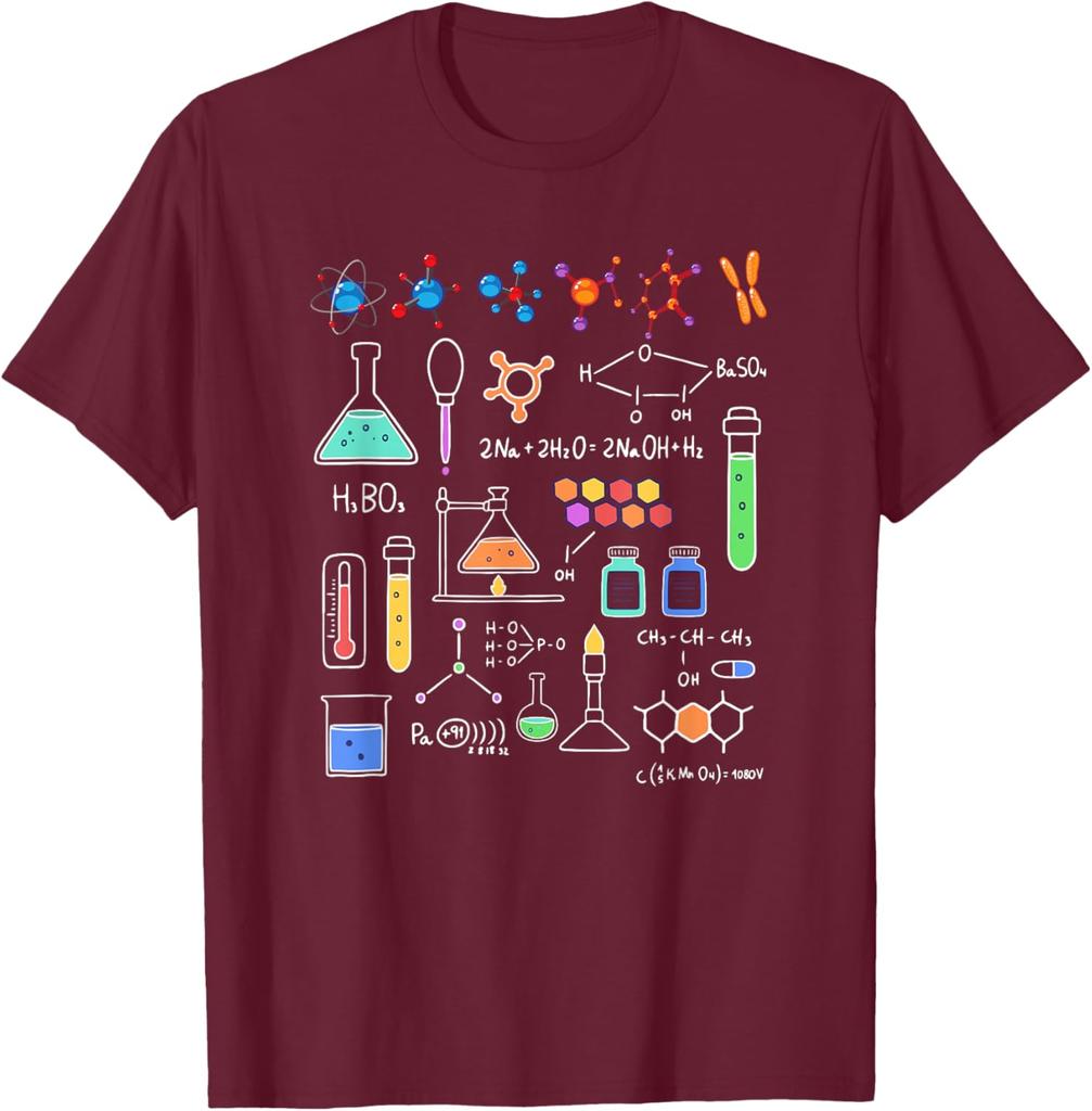Chemistry Science Teacher Lab Graphic Tee Men Casual Cotton Round Neck T-Shirt Trip