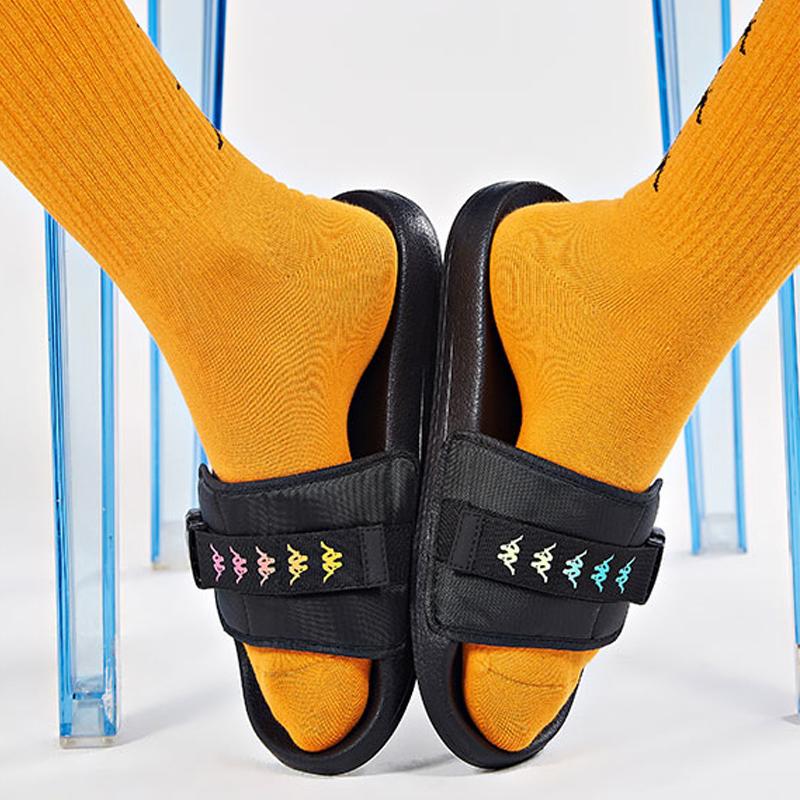 Kappa Logo Velcro Casual Slide Sandals Unisex Footwear Black K0CX5LT01D-990