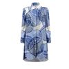 Womens Casual Summer Beach Dress Pocket Lapel Long Sleeve Printed Shirt Tops