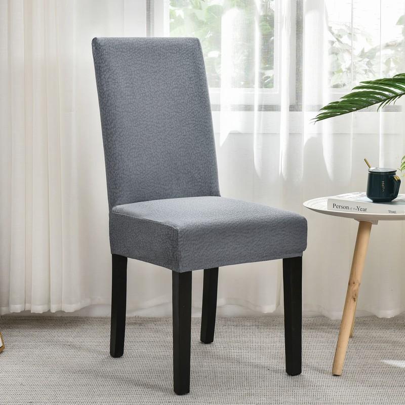 

Bubble Yarn Waterproof Chair Cover Solid Color Chair Cover Four Seasons General Hotel Dining Table Dirty-resistant Chair Cover One size