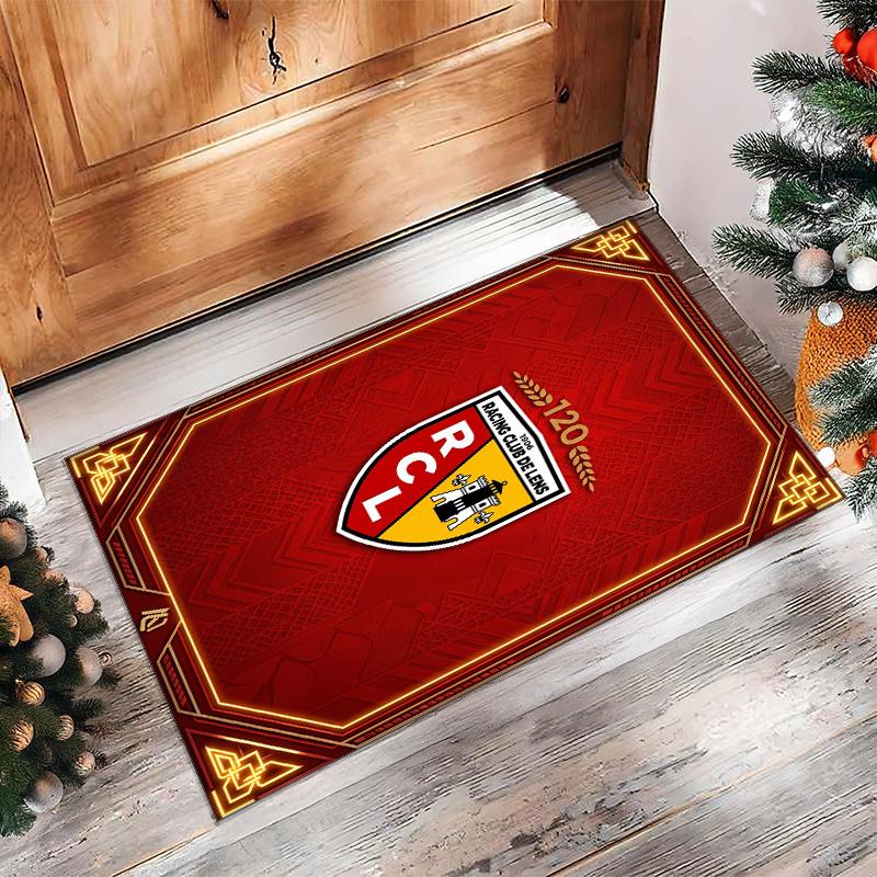 Lens FC Soccer Football Pattern Soft Area Rug Non Slip Indoor Floor Carpet Sports Decor Mat for Bedroom