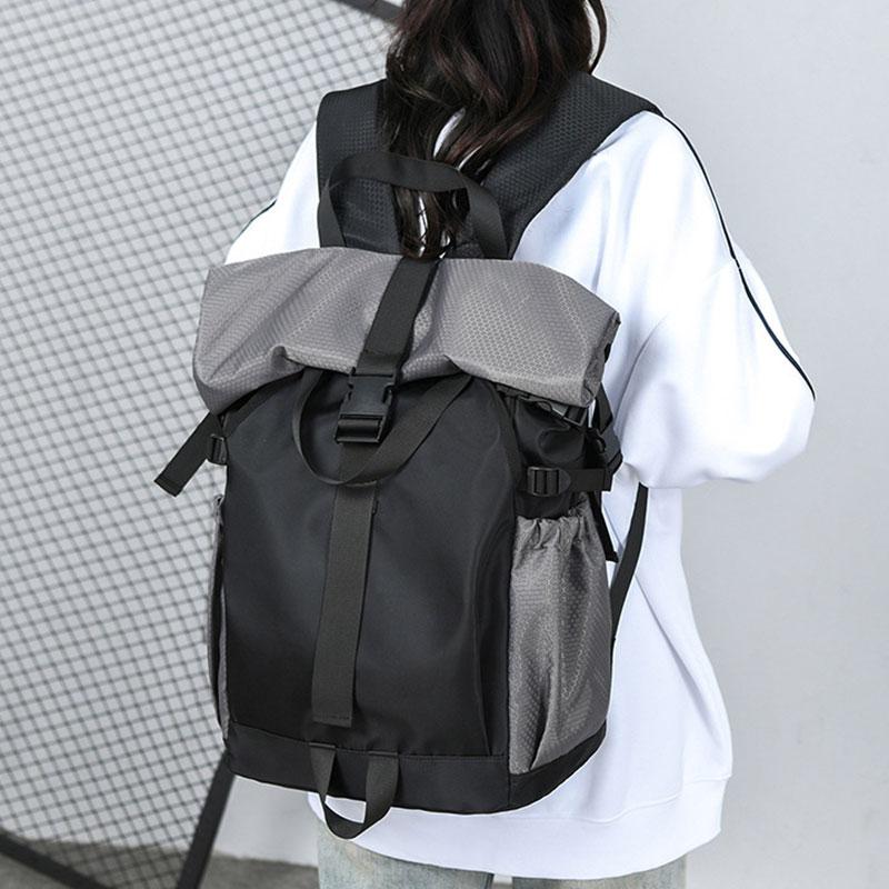 New Men's Backpack Outdoor Travel Waterproof Women's Backpacks Large Capacity Roll-up 15 inch Laptop Bag Hiking Backpack