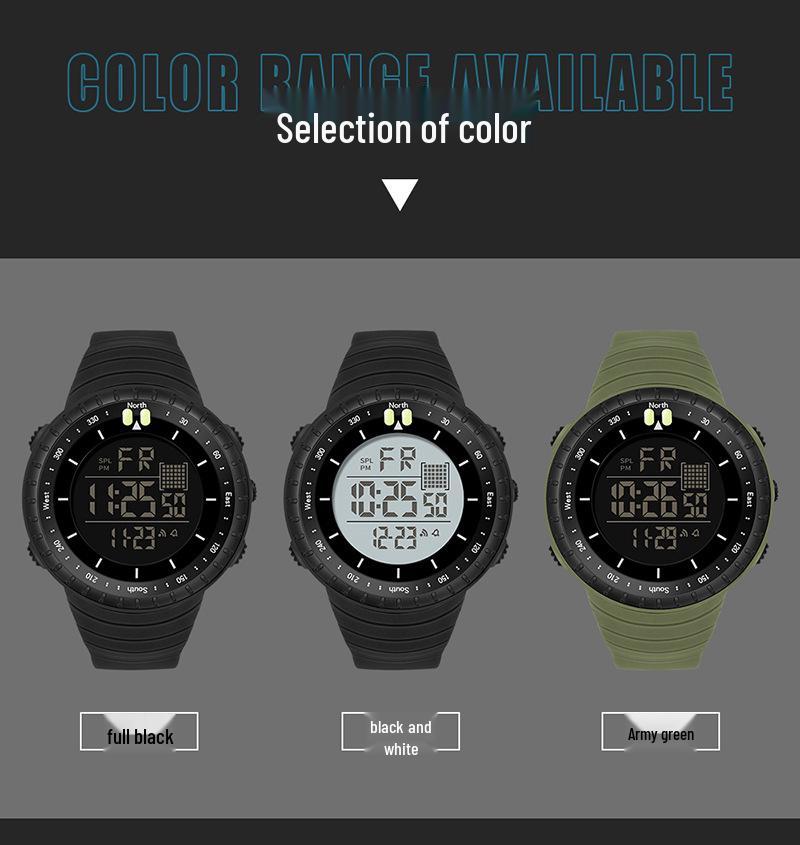 Sanda Cold Light Large Screen Waterproof Digital Sports Watch