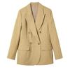 Women's Double-Breasted Slim-Fit Blazer - Formal High-End Jacket for Spring and Autumn