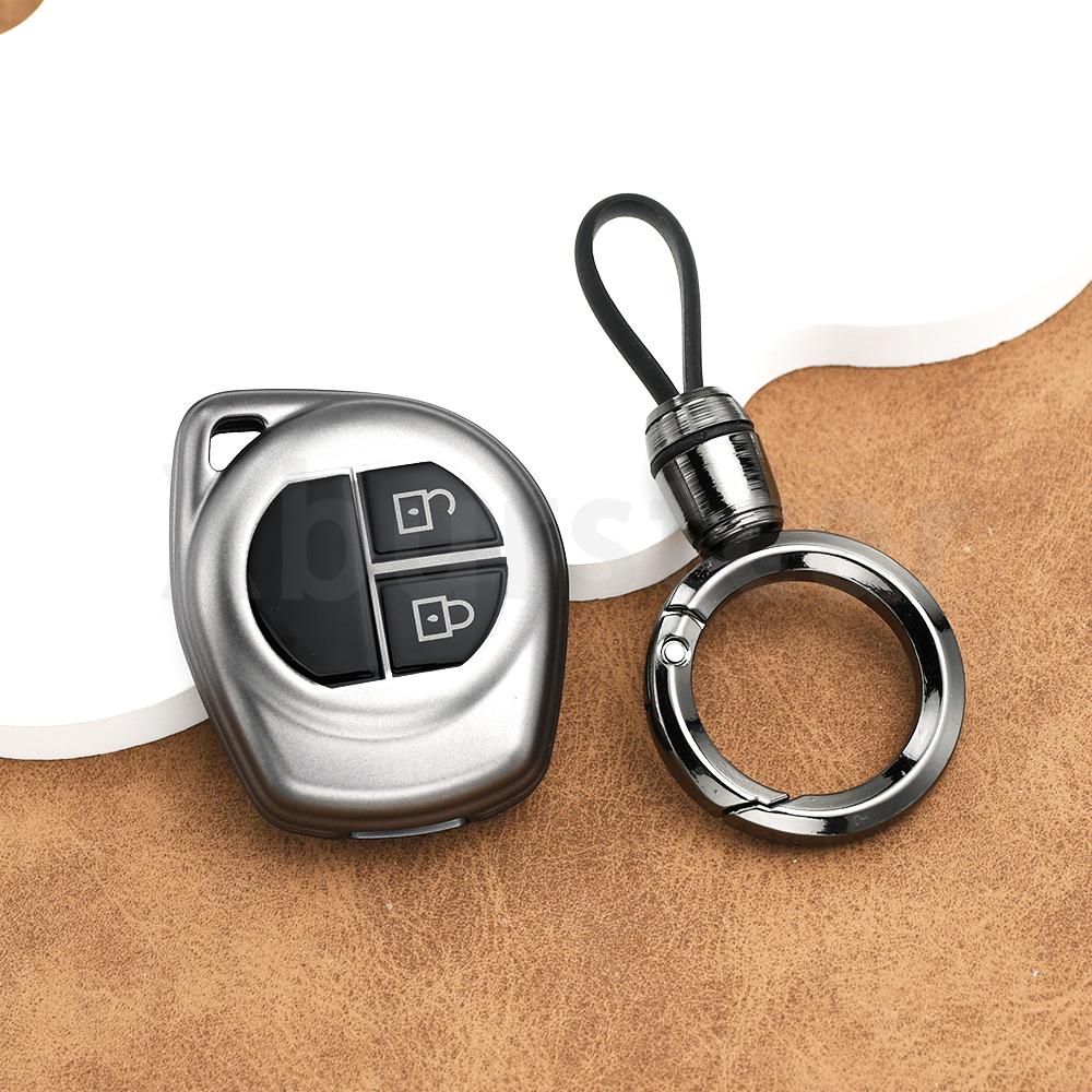Gun Grey TPU für Suzuki Sx4 Classic Spresso Liana Celerio Ciaz Ignis Vitara Swift Jimny Fernbedienung Autoschlüsselhülle Keyless Abdeckung Halter