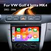 Car Radio Android 14 For Volkswagen VW Golf 4 IV LHD 2002-2008 Jetta MK4 Classics Qualcomm Multimedia Player Carplay GPS Auto