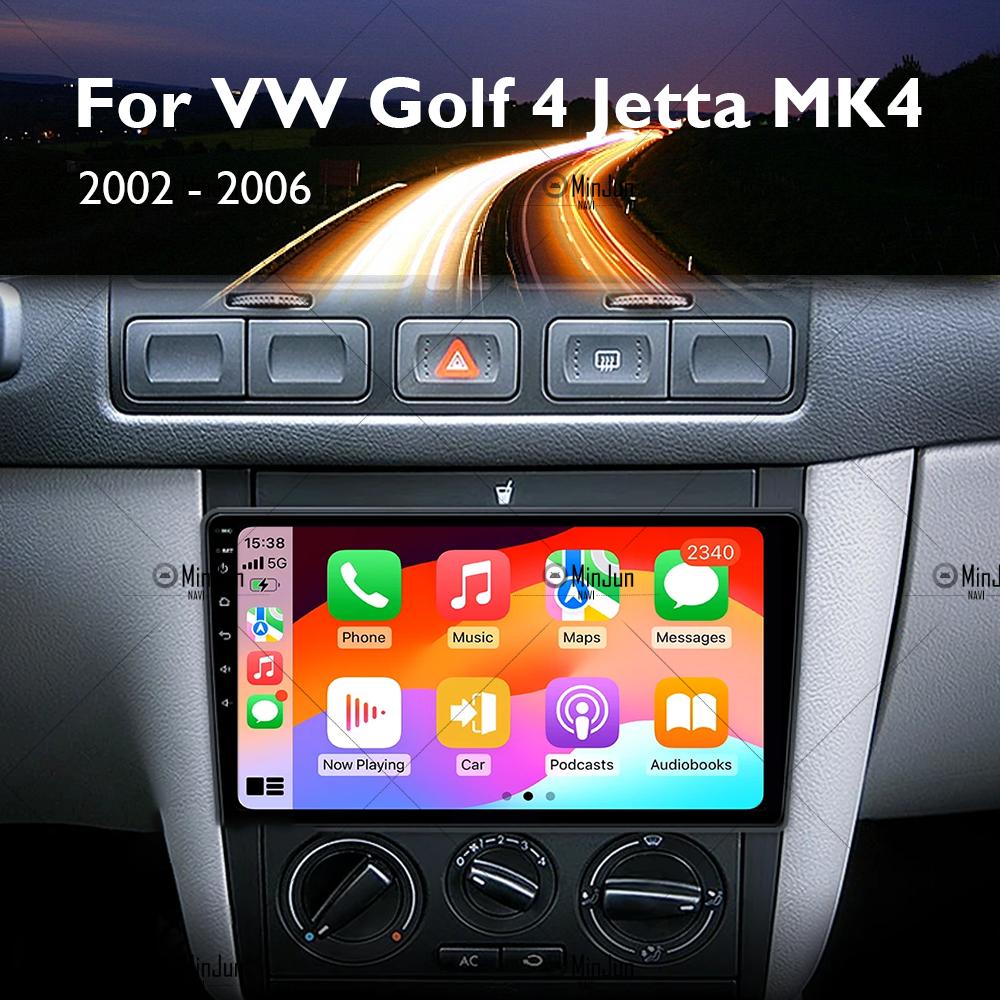 Car Radio Android 14 For Volkswagen VW Golf 4 IV LHD 2002-2008 Jetta MK4 Classics Qualcomm Multimedia Player Carplay GPS Auto