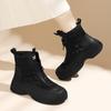 Echte Leder Mode Martin Stiefel Damen Höhenzunahme Herbst Neu Vielseitige Plateau Stiefel Weiche Sohlen Kleine Freizeitstiefel