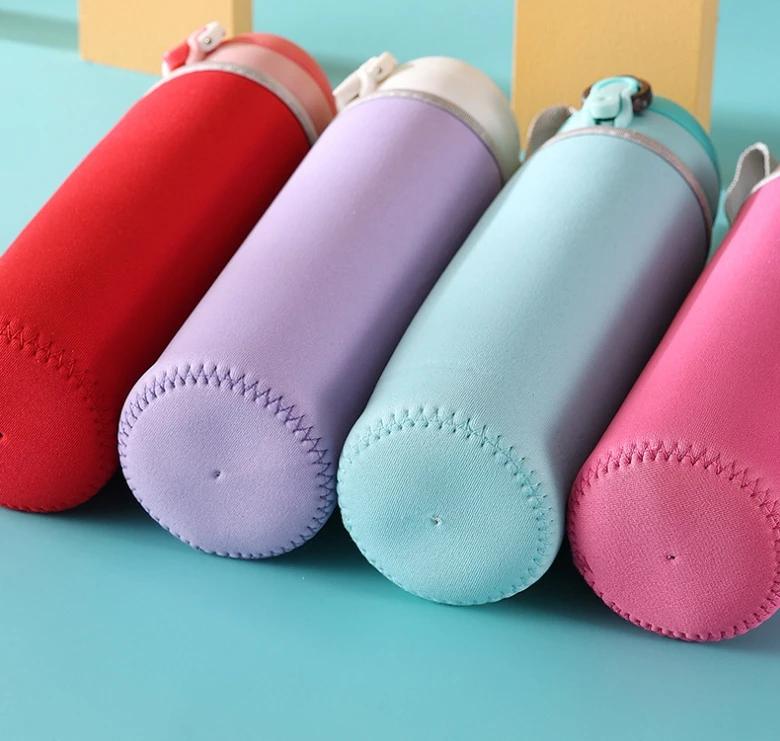 Isolierte Neopren-Wasserflaschenhülle Nützliche Tasche Sport Camping Zubehör Tasche Glasflaschenhülle Hülle Vakuumbecherhülle