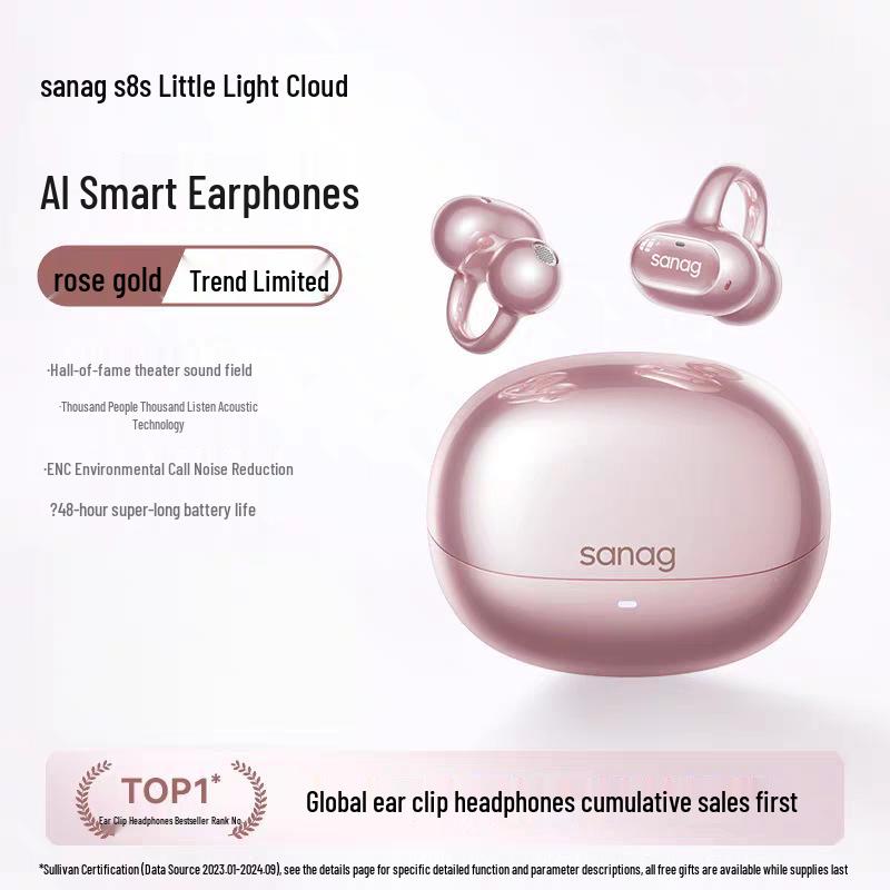 Sena S8SAI 2025 Bluetooth Ear-Clip Air Conduction Open-Ear Sports Earphones