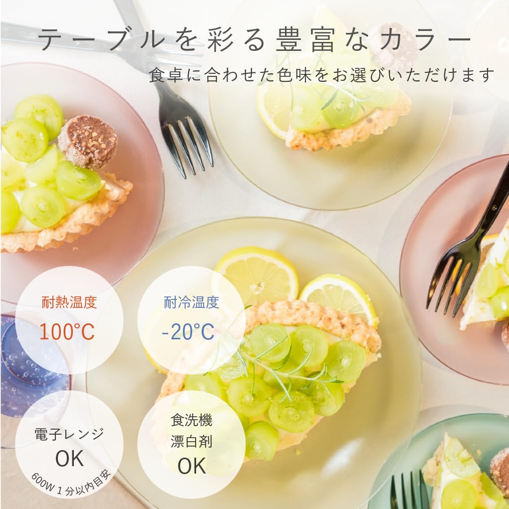 IJ Unbreakable All-Purpose Bowls and Lunch Plates, Set of 2, 21cm x 2, Dishwasher Safe, Made in Japan, Perfect for Home Parties, Outdoor Activities,
