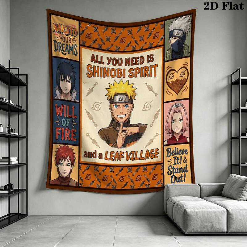 Naruto Wall Tapestry Aesthetic Wall Hanging Printed Fabric Blanket Decorative Tapestries For Bedroom Living Room Home Decor