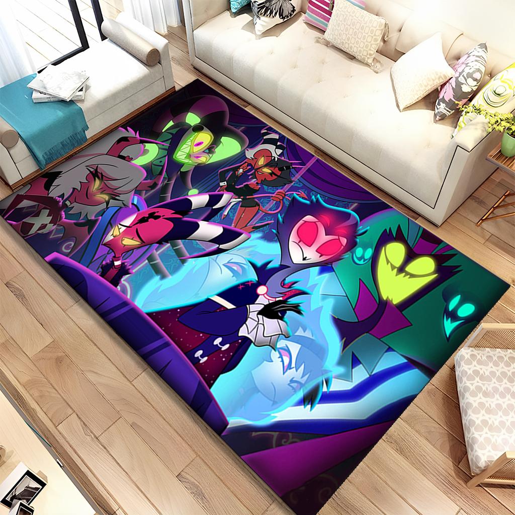 Helluva Boss Blitzo felnőtt animációs rajzfilm szőnyeg, szőnyeg otthoni nappaliba, hálószoba kanapé lábtörlő dekoráció, csúszásmentes padlószőnyeg