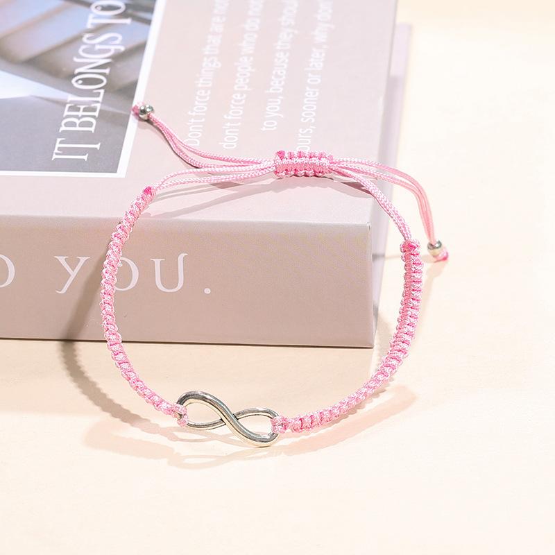8-Character Couple Bracelet Set Adjustable Weaving Infinity Symbol Hand Rope Female