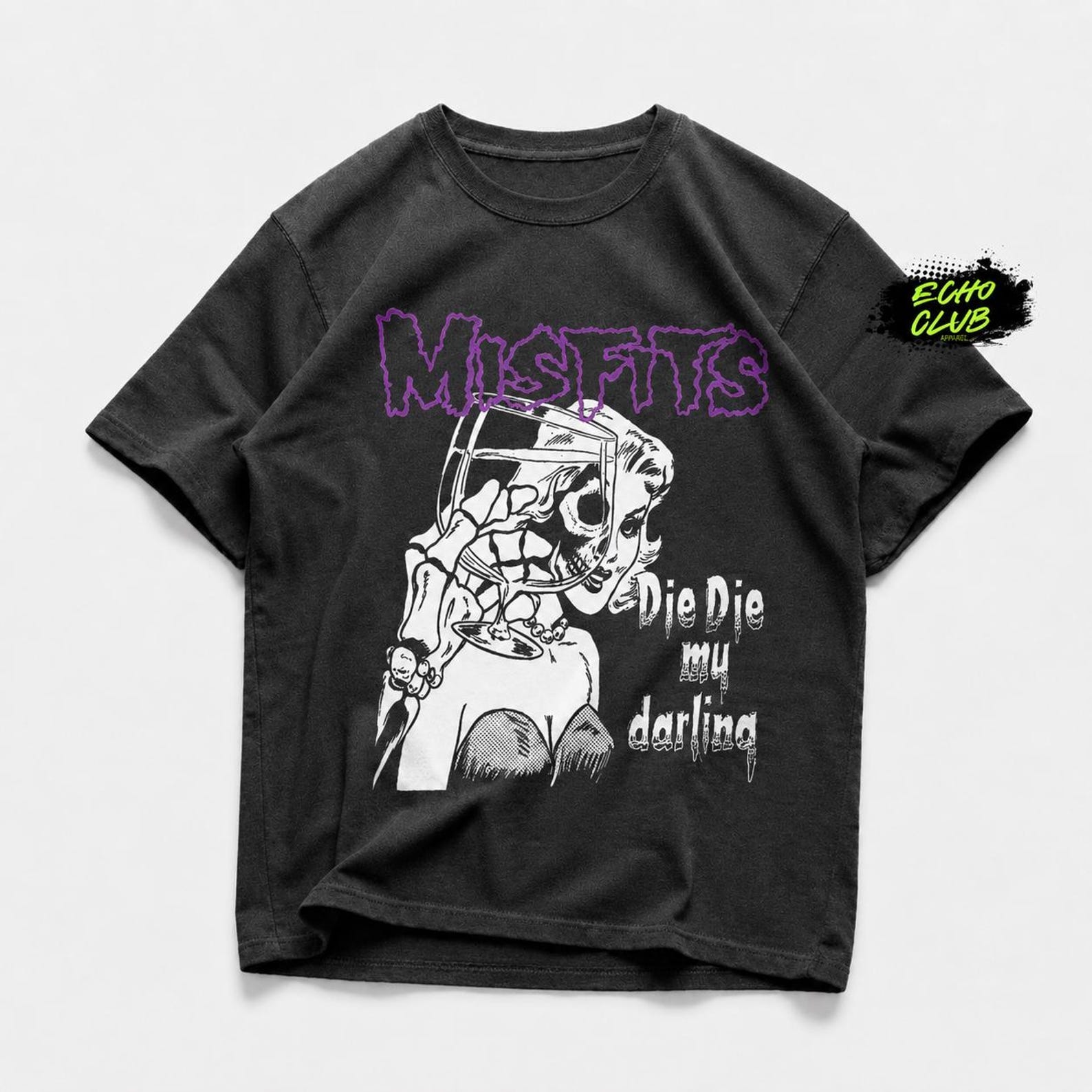 Misfits Horror Punk T shirt: Crimson Ghost Retro Graphic Tee, Vintage Music Apparel 4XL