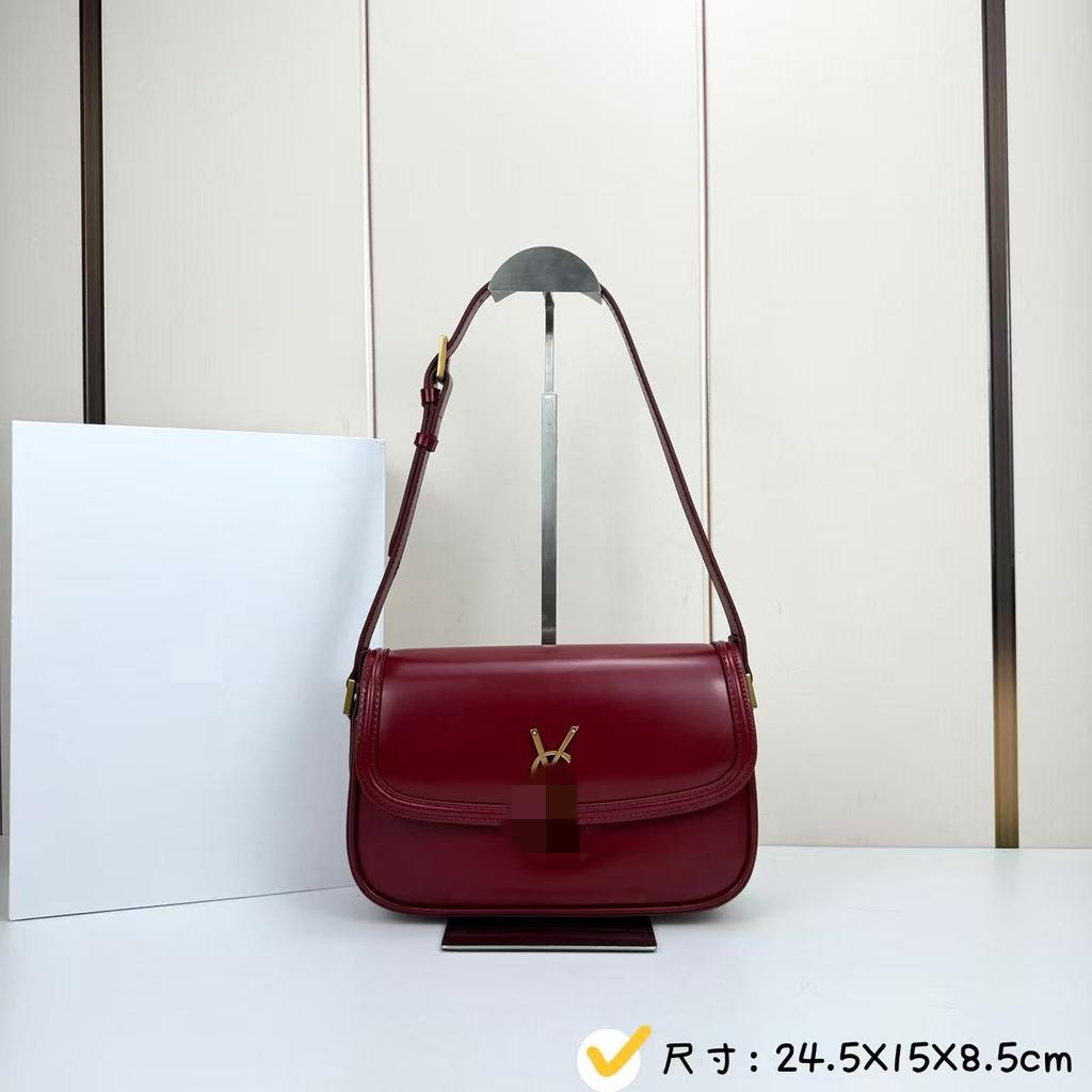 25 new BOX tofu bag single shoulder diagonal span underarm women's bag retro versatile small square bag cowhide women's bag