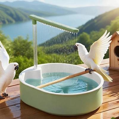 Banho Automático para Papagaios, Leve, com Acessórios, Conexão USB, Ideal para Papagaio Africano