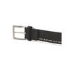 Daks Black Check Line Strap Cowhide Bit Belt Dbbe6e201bk