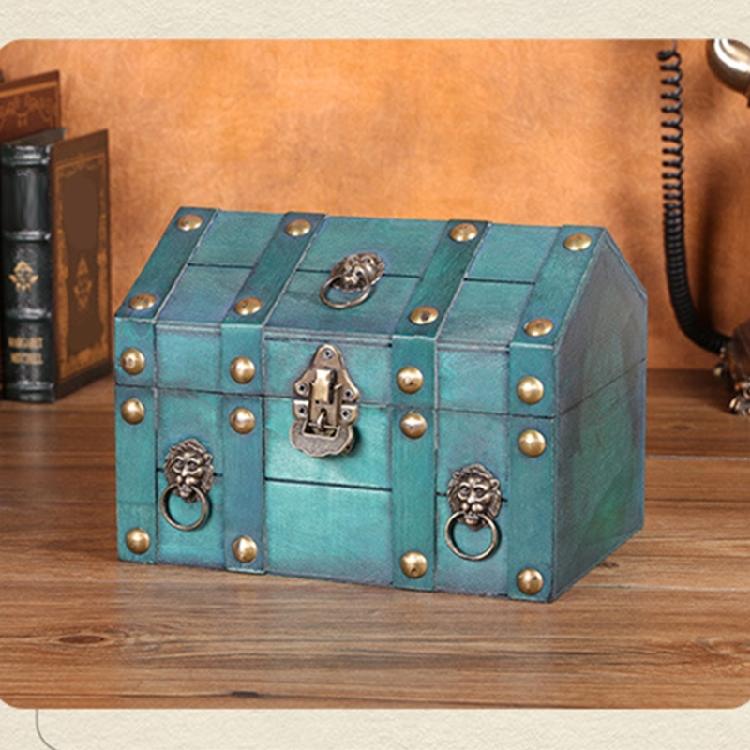 Traditional Wooden Storage Chest Dateless Locking System Compact Organizers Decorative Home Accent Storage Container