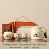 Portable Travel Tea Set: Quick-Brew Pot with Four Cups, New Style for Young People On the Go
