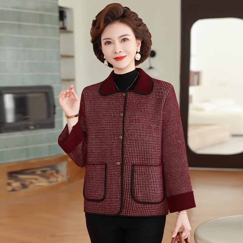 Mom's 2025 Autumn Fashion Knitted Cardigan for Mid-Aged & Elderly Women