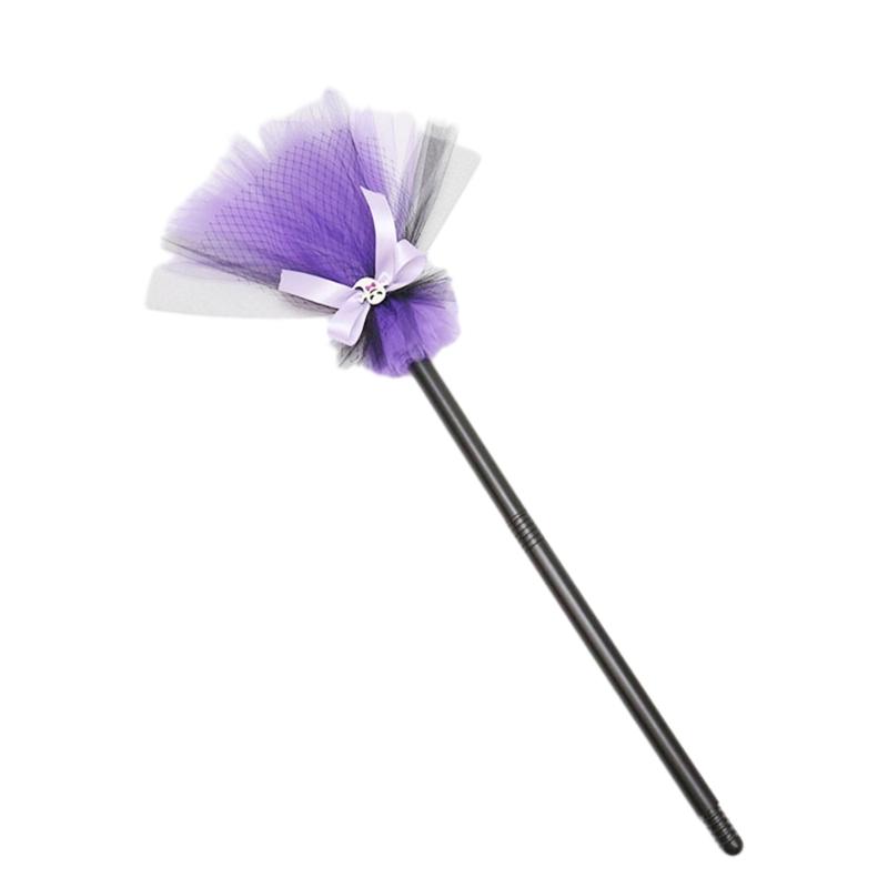 Halloween Witch Broom Plastic Witch Broomstick Cosplay Broom Props Realistic Wizard Flying Broom Stick Accessory Costume 1