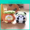 Entzückender Panda Schlüsselanhänger Plüschtier Kurzer Plüsch Füllung 11cm Höhe Panda Und Kaki Farben