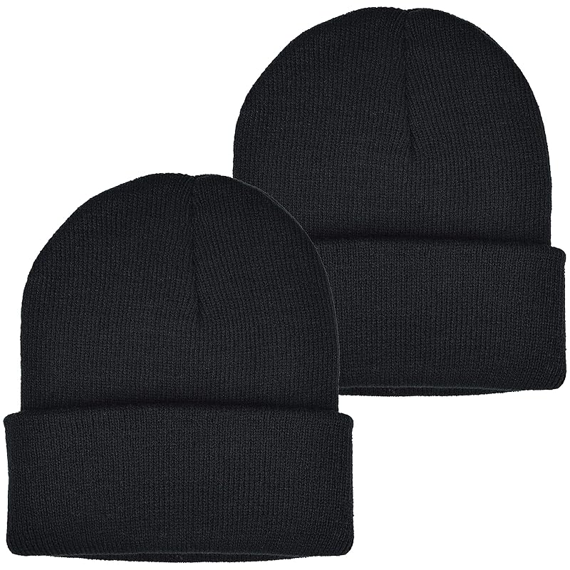 

[EINSKEY] knit hat Plain color Cold protection/wind protection soft elasticity autumn/winter acrylic beanie hat unisex 2 pieces