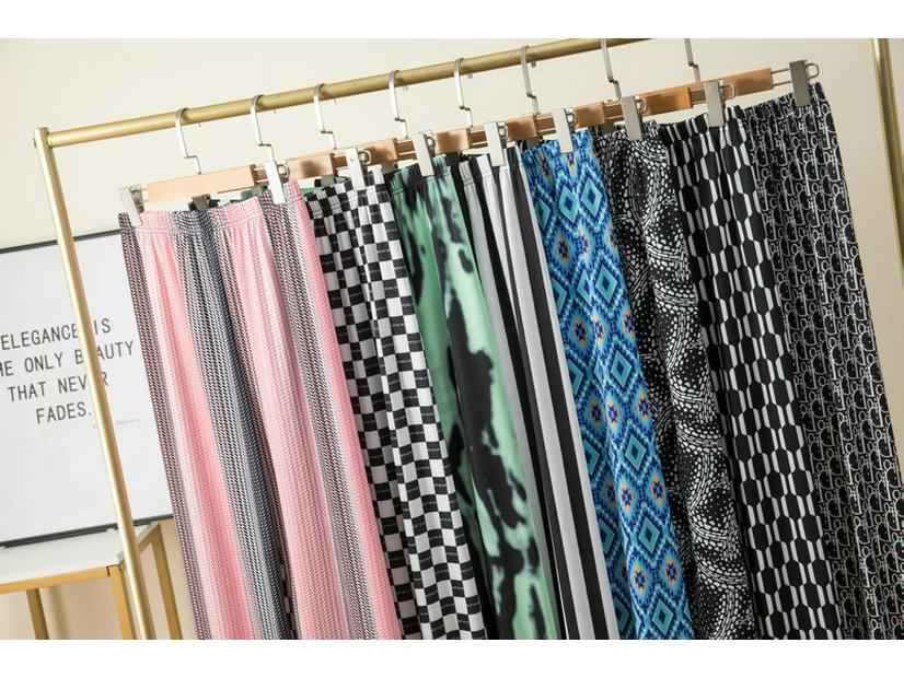 2023 Women's Plus Size Summer Rayon Nine-Point Casual Wide-Leg Pants