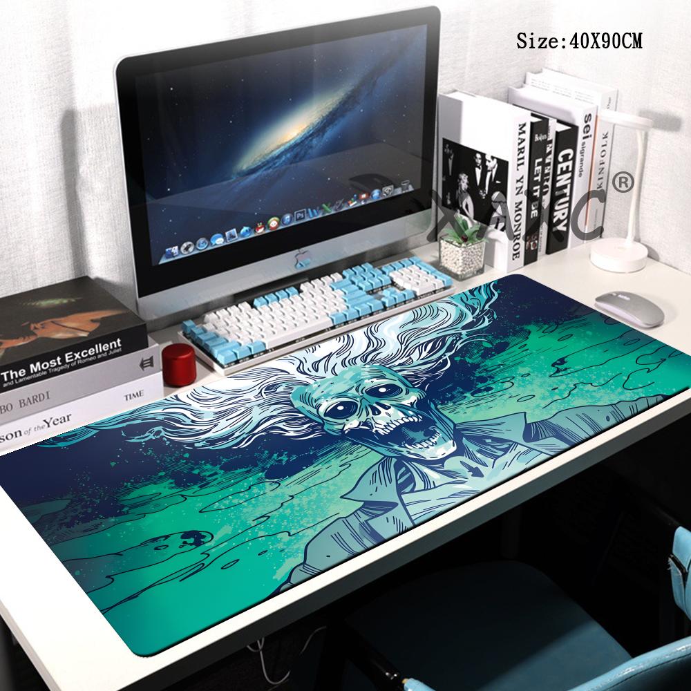 HYBXAXC Undead Musician Print Mouse Pad Thick Stitched Edge Gaming Desk Mat Creative Computer Keyboard Nonslip Pad