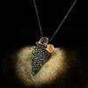 Gold Pendant Black Jewelry With Zircon Triangle Accessories Necklace Silver Bronze
