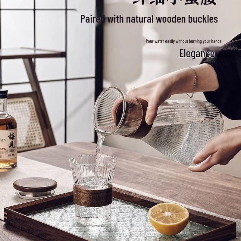 Chinese Style High-Temperature Glass Cup and Pitcher Set