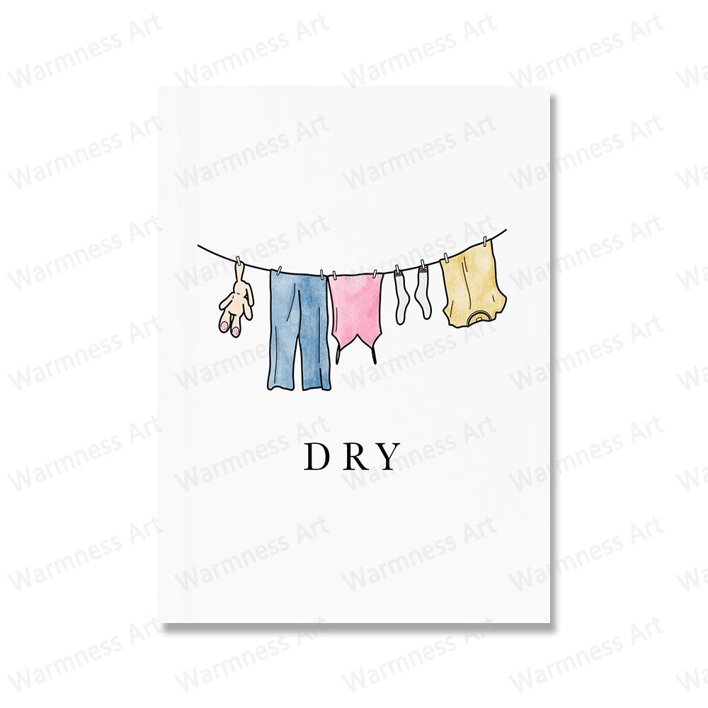 

Стирка, сушка, складывание, прачечная, знак, красочная настенная печать, холст, скандинавский постер и настенные рисунки, картина для подсобного помещения, домашний декор, без рамки 21*30cm No Frame