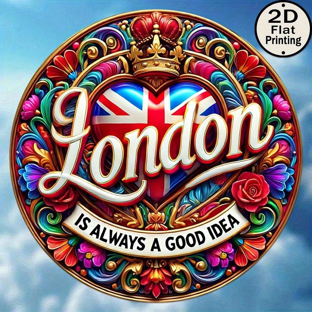 Flat 2D Metal Sign for Wall Decor