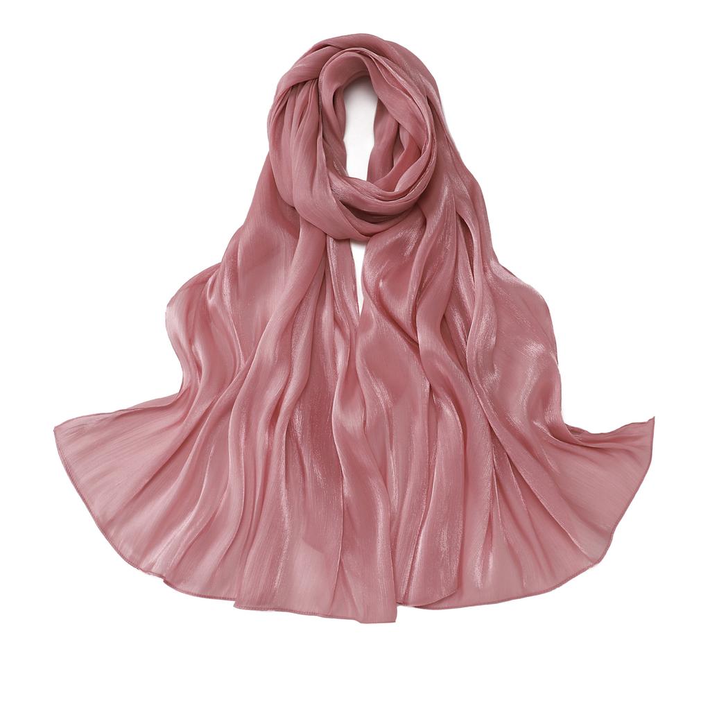 Shimmer Silk Hijab Scarf For Women Crinkle Hijabs  Diamond Luxury Medine Silk Veil Muslim Women Shiny Shawl Turban Bandana