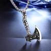 Dragon Bone Chain: Stainless Steel Viking Axe & Celtic Wolf Pendant Necklace 2024