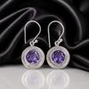 Iolite Gemstone 925 Sterling Silver Jewelry Designer Round Earrings 1.40" EE-4-5
