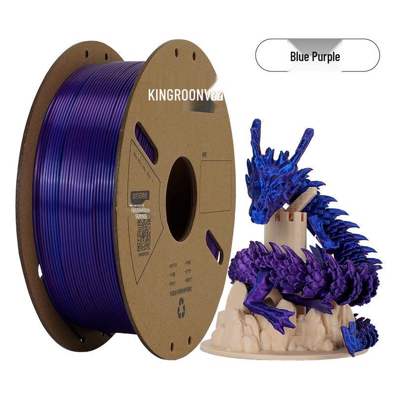 Filamento para Impressão 3D PLA Bicolor Ornamento de Dragão, 1KG - Acabamento Seda