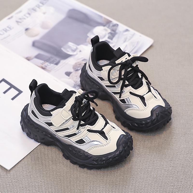 Stylish sneakers for older children2026New Spring/Summer Single-Layer Boys' Running Shoes and Girls' Tire-Style Casual Shoes
