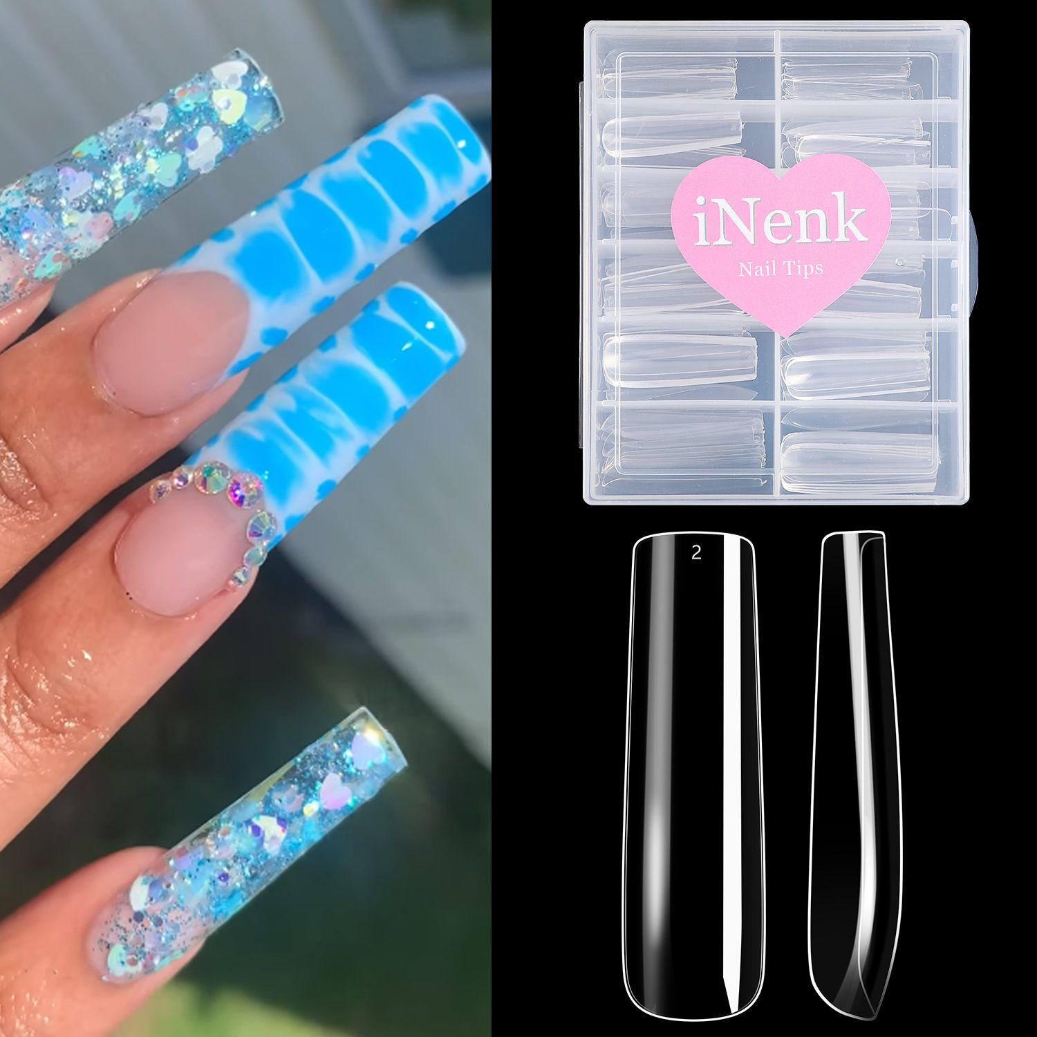 

Straight Nail Tips Full Cover Taperad Square Nail Tips XXL Square Nail Tips Full Cover Nail Tips