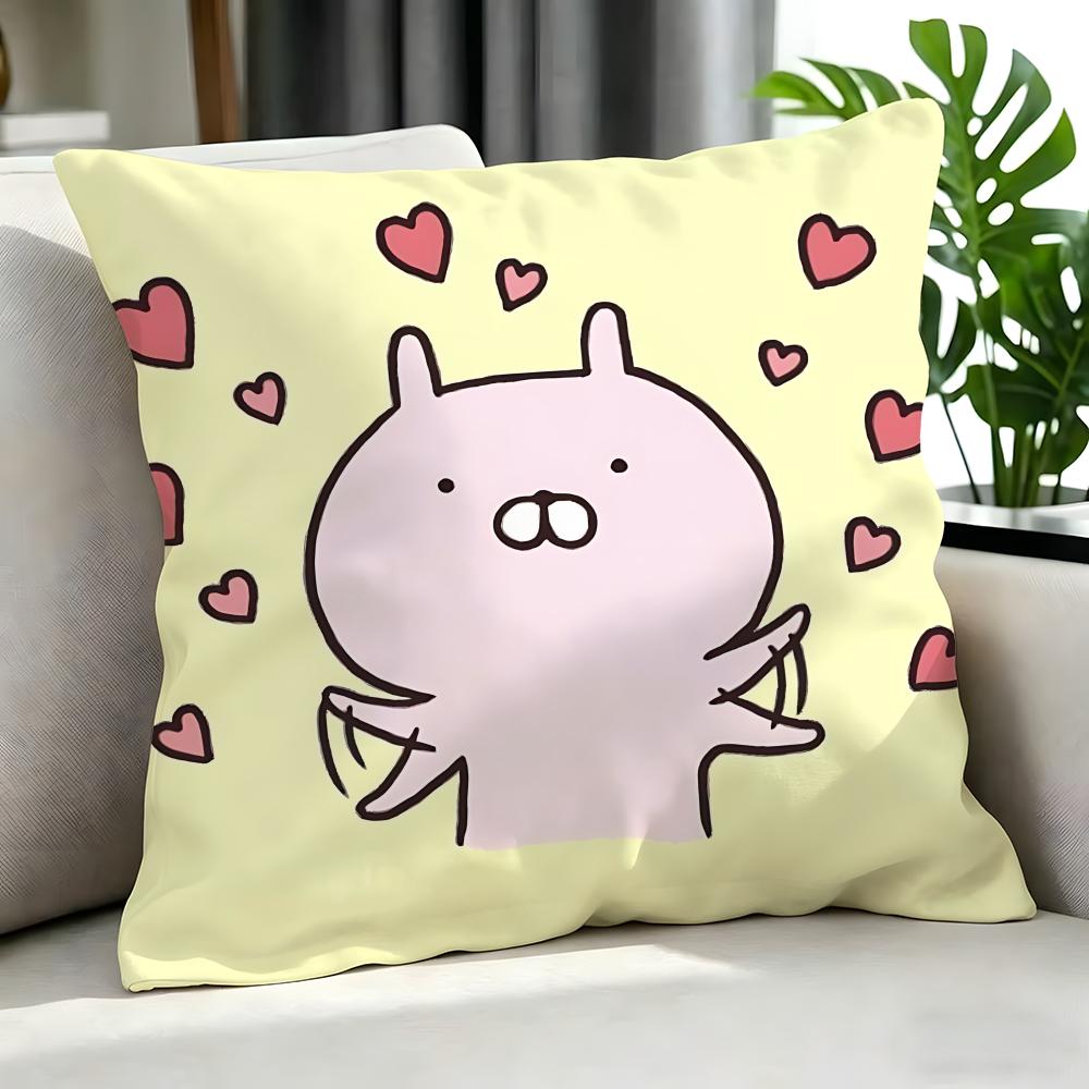cute Usamaru Cushion Cover Cushion Cover Set 4Pcs 50x50 45x45 40x40 Pillowcase Decorative Sofa Home Decor