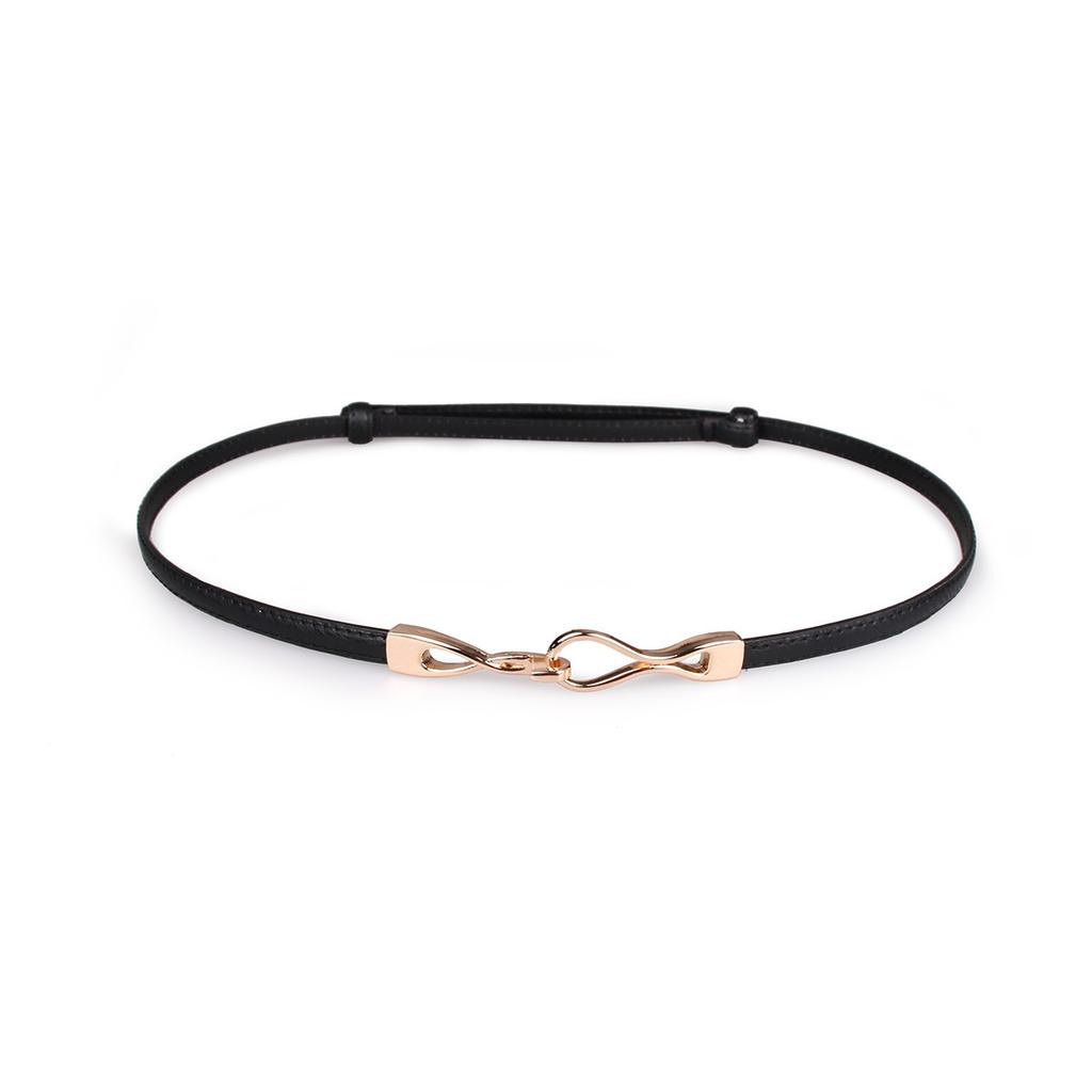 New Adjustable Women's Circle Buckle Belt, Thin Belt, Sweet Dress, Belt Buckle, Versatile Hook Buckle