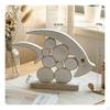 Wooden Fishes Figurine Coastal Decor Desktop Display Nautical Wood Sculpture for