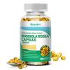Kapsle Rhodiola Rosea 1200 mg, Standardizovaný rostlinný extrakt Ultra síla Adaptogen pro úlevu od stresu, podporu soustředění a nálady